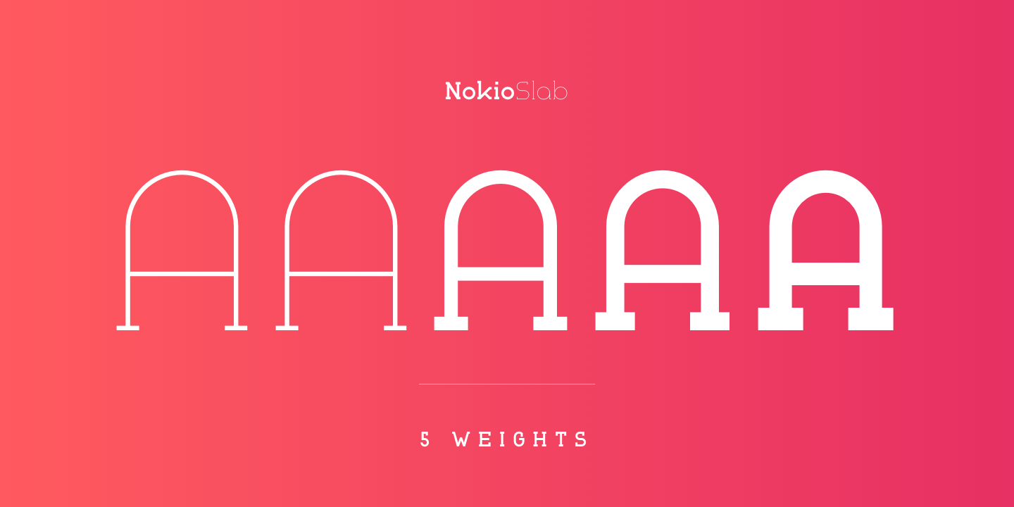 Example font Nokio Slab #5
